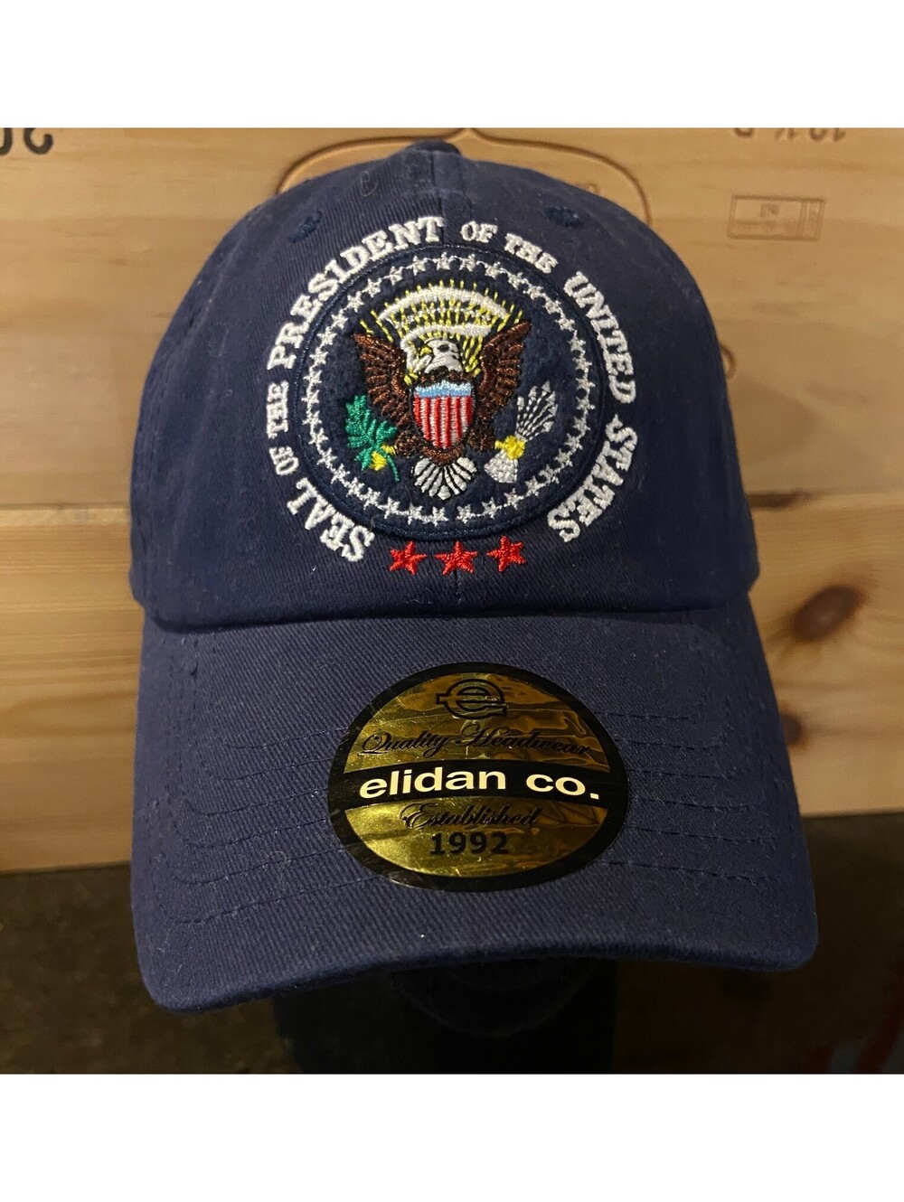DONALD TRUMP MAGA Navy Baseball Hat Embroidered Seal President United States USA